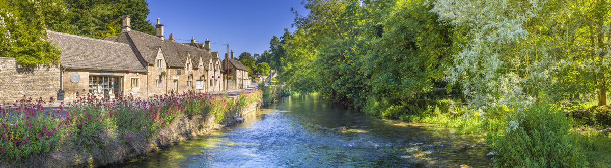 Bibury Stream Wall Mural in your room — zoomed