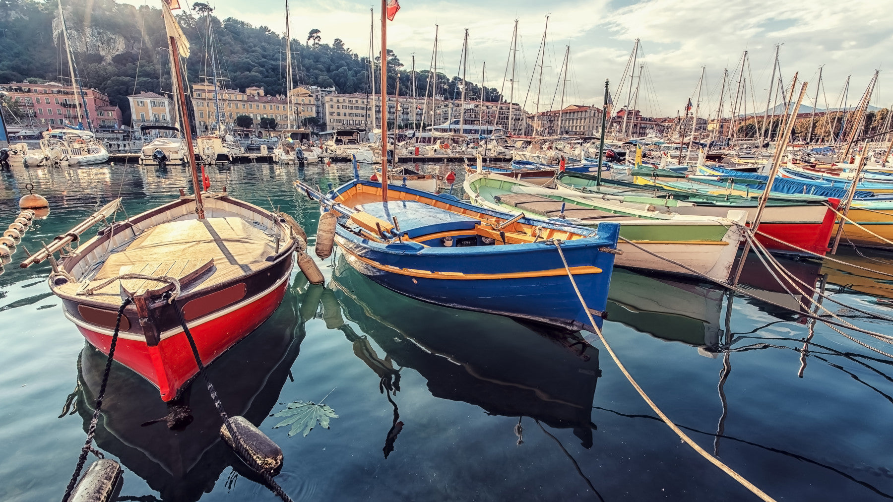 Harbor Hues Wall Mural in your room — zoomed
