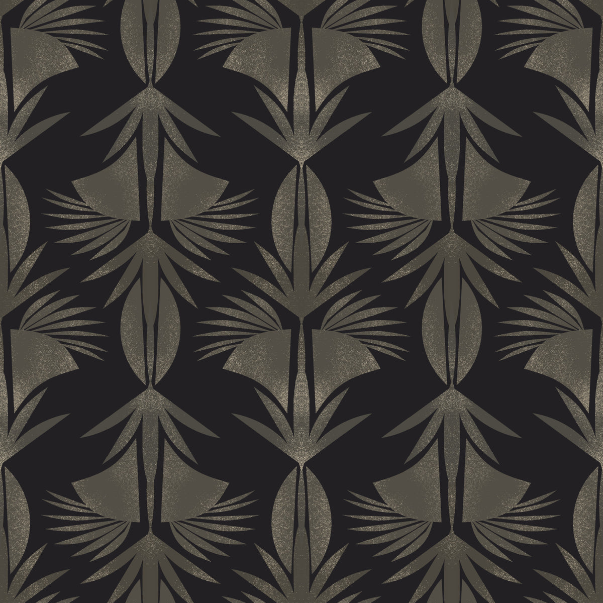 Art Deco Leaf Wallpaper⁠