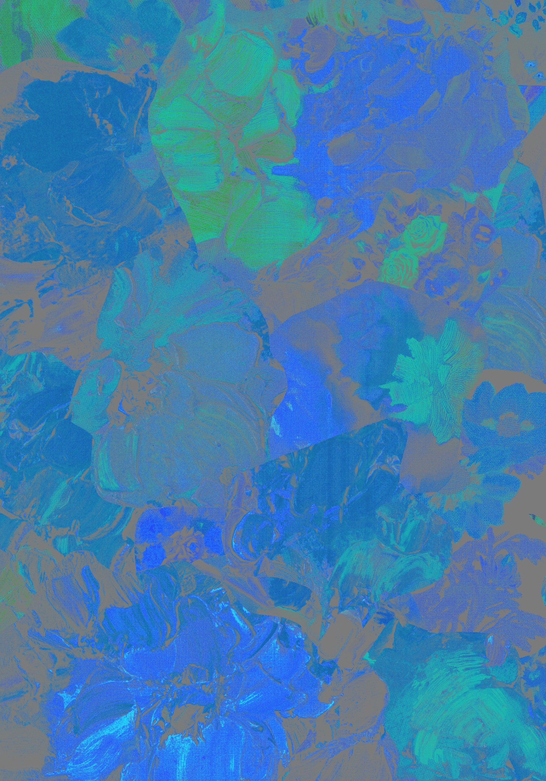 Azure Bloom Wall Mural