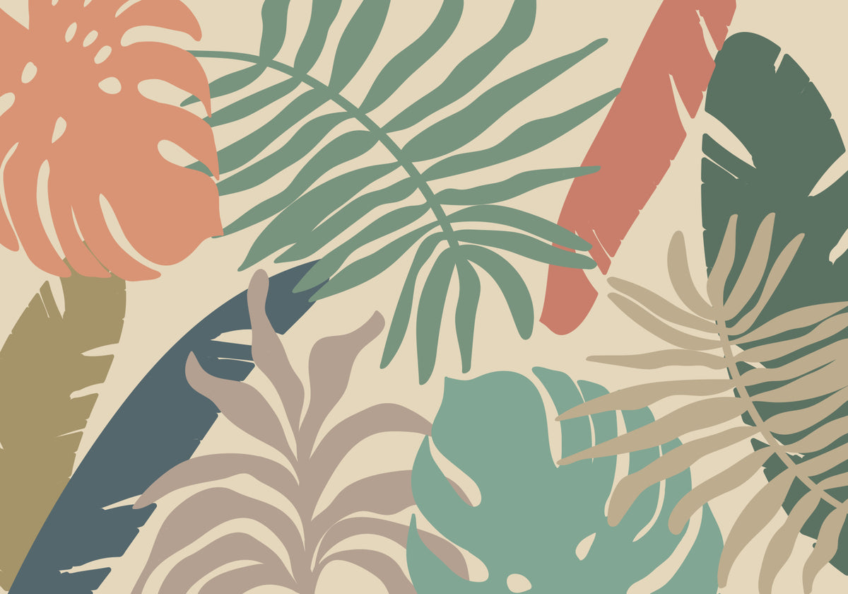 Earthy Jungle Wall Mural in your room