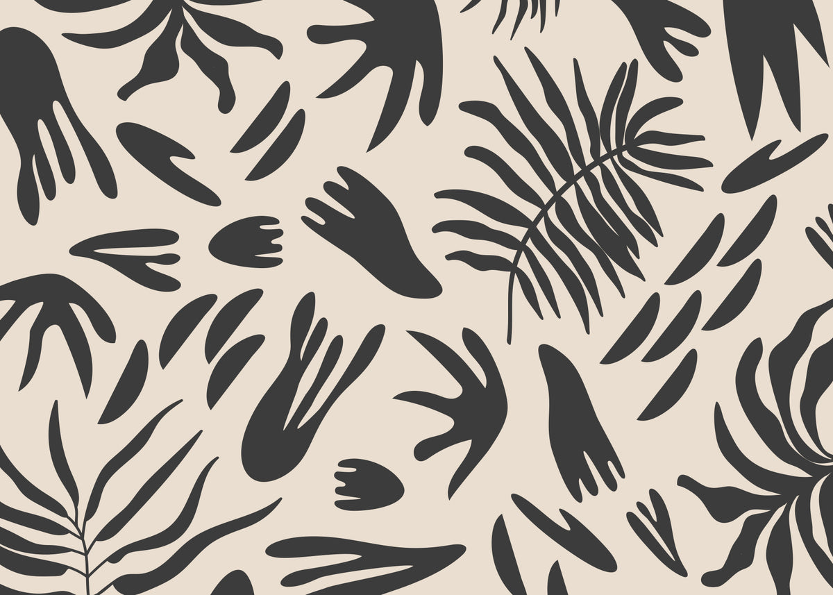 Botanical Cutouts Wall Mural in your room — zoomed