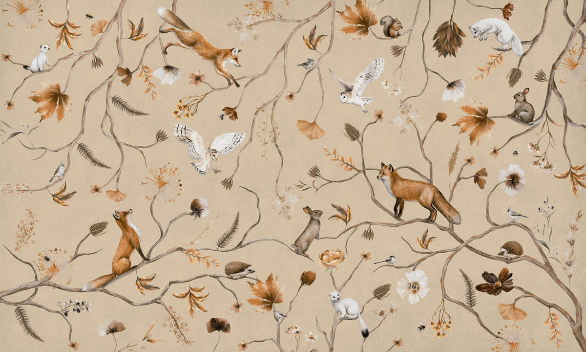 Forest Creatures Wall Mural