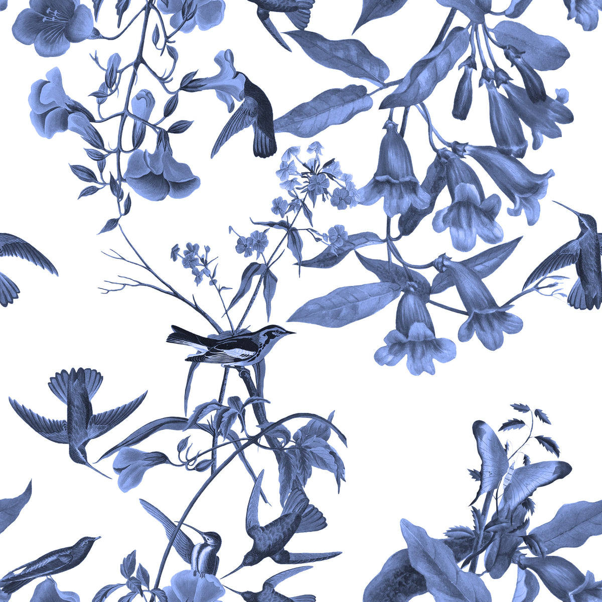 Bluebell Birdsong Wallpaper⁠ in your room — zoomed