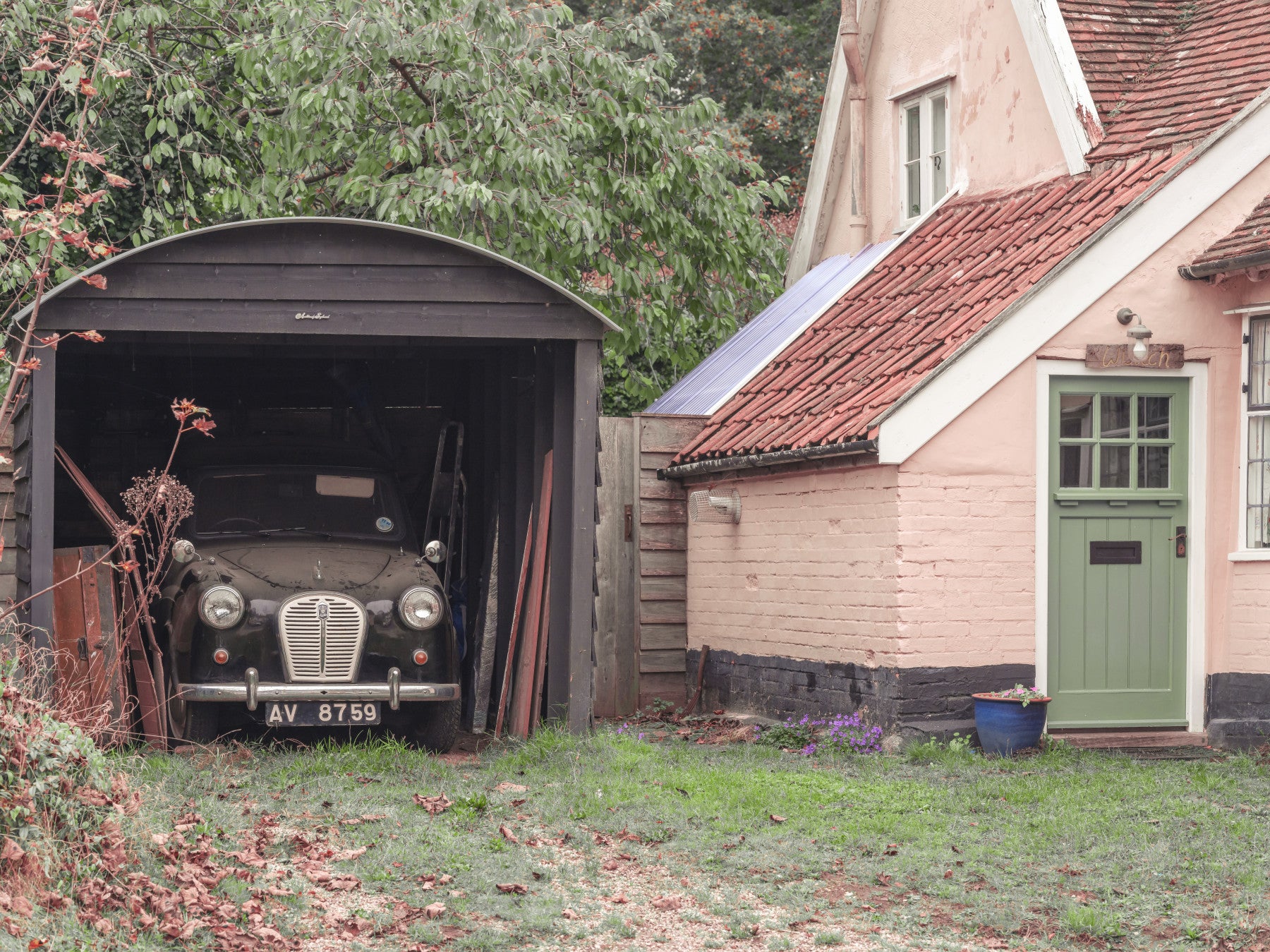 Vintage Car Hideaway Wall Mural