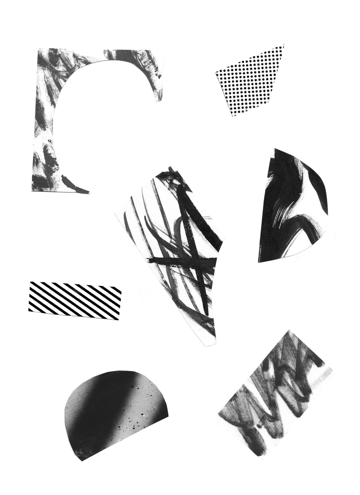 Ink Shapes Wall Mural in your room