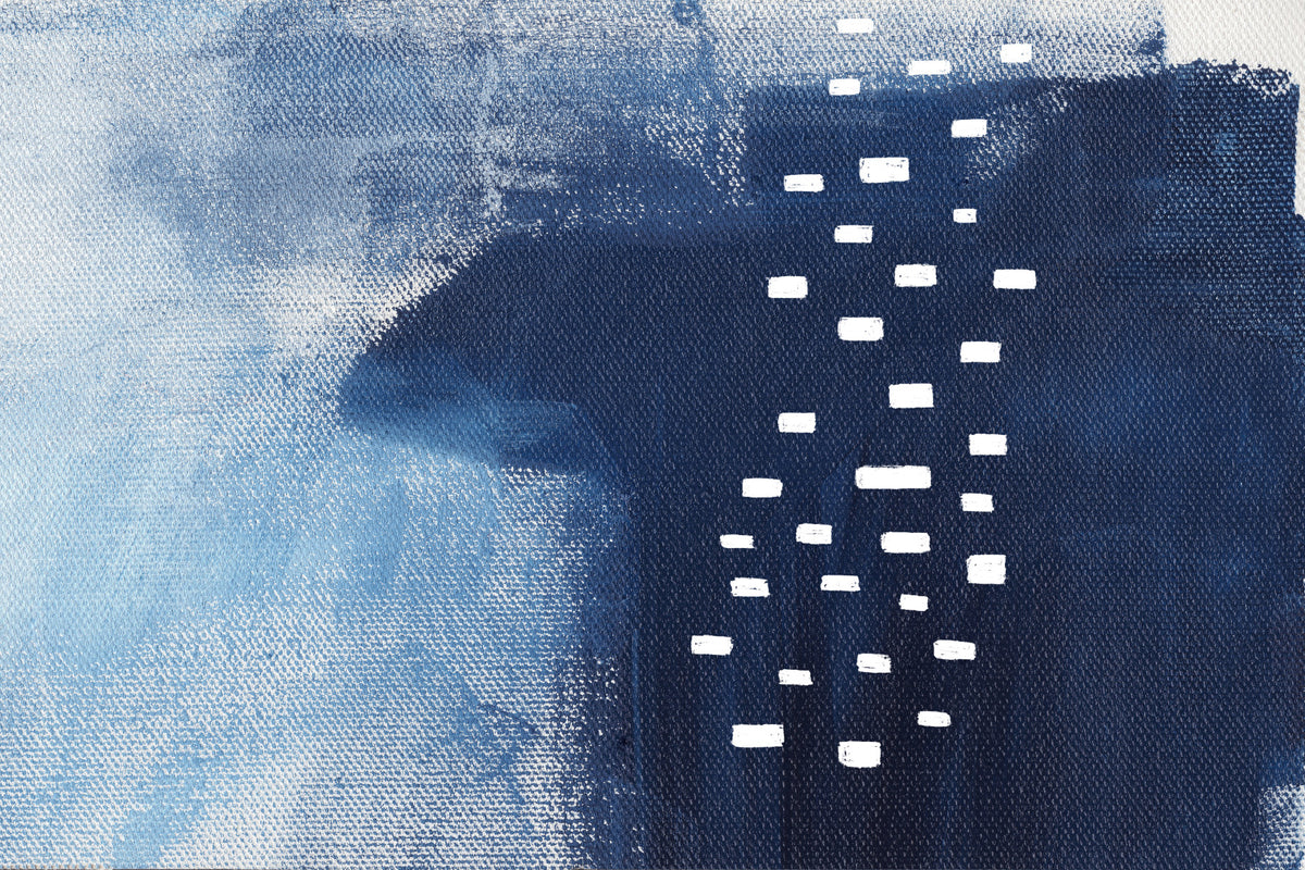 Blue Canvas Modern Geometry Wall Mural - 2711795