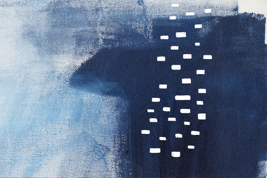 Blue Canvas Modern Geometry Wall Mural - 2711795