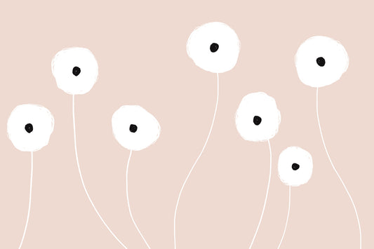 Blush Floral Simplicity Wall Mural -2303806