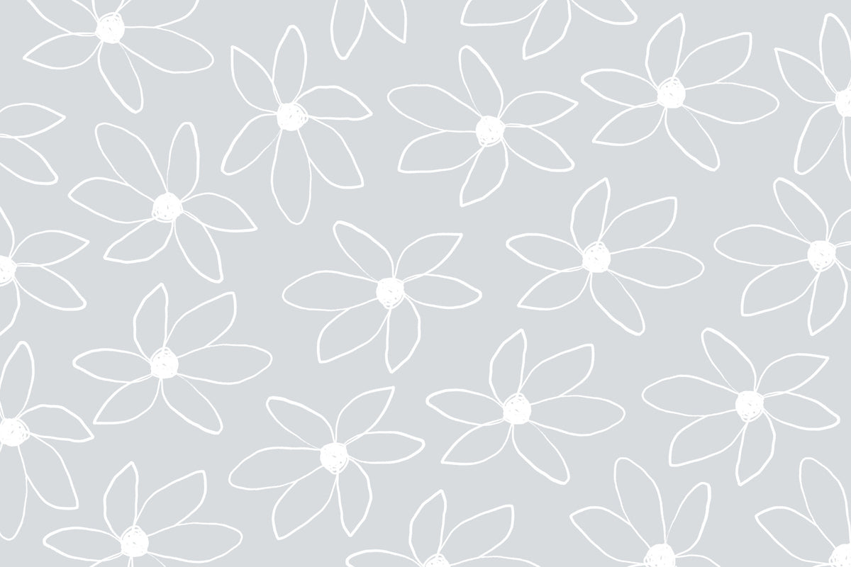 Doodle Flowers Wall Mural -2472033