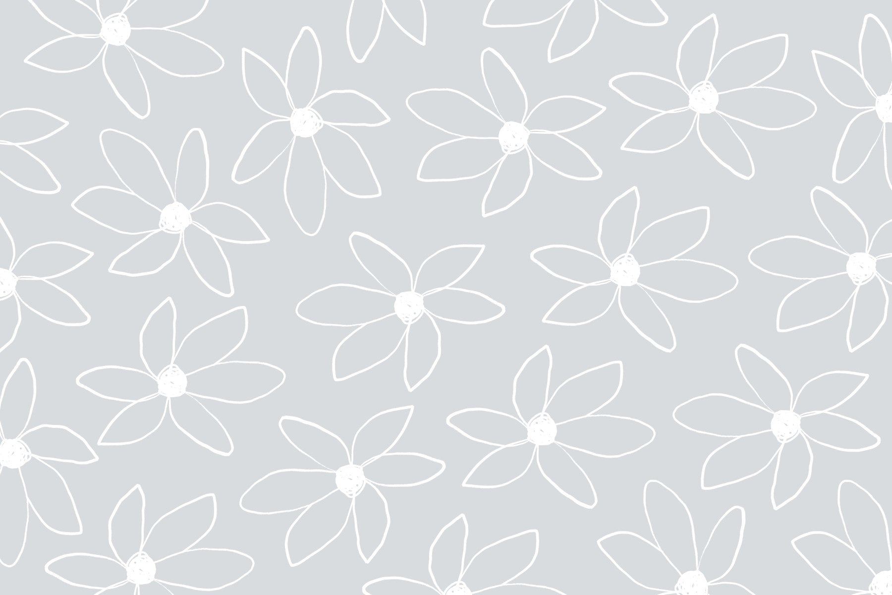 Doodle Flowers Wall Mural -2472033 in your room — zoomed