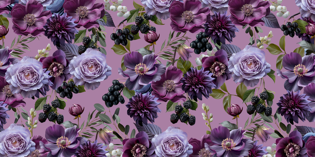 Dark Floral Luxury Wall Mural -2735564 in your room — zoomed