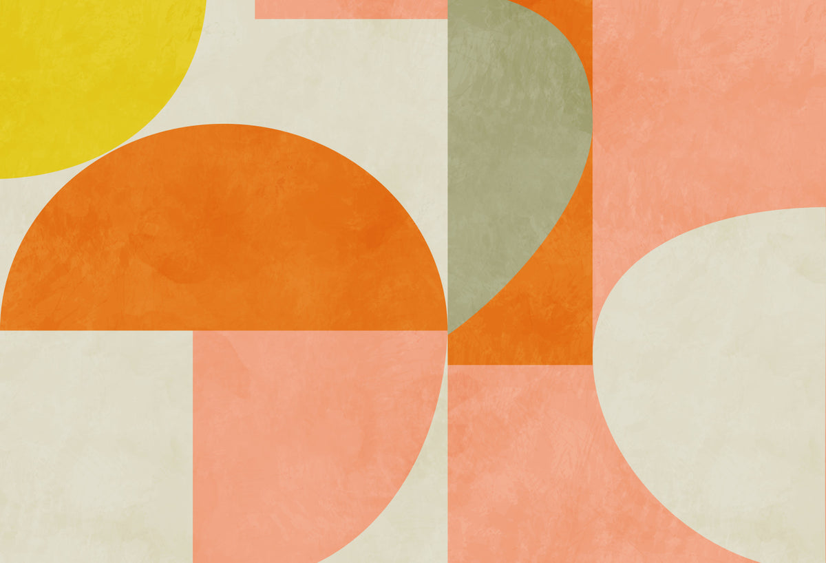 Mid-Century Mod Shapes Wall Mural - 2858622 in your room — zoomed