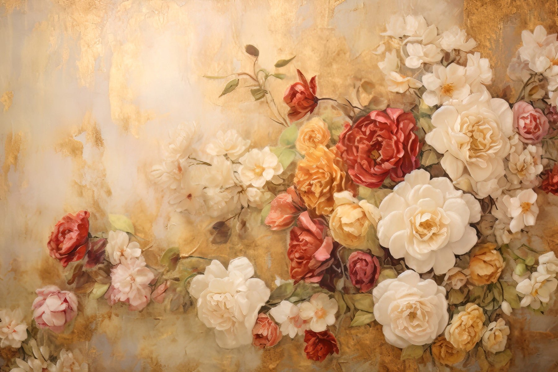 Gilded Blooms Wall Mural -2578340 in your room — zoomed