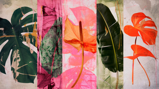 Vivid Botanical Patchwork Wall Mural -2714205