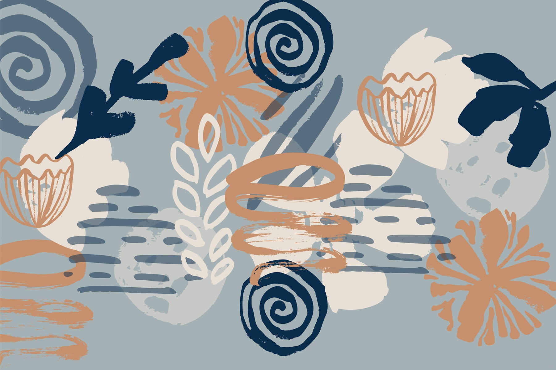 Abstract Bloom Wall Mural -2739829 in your room — zoomed