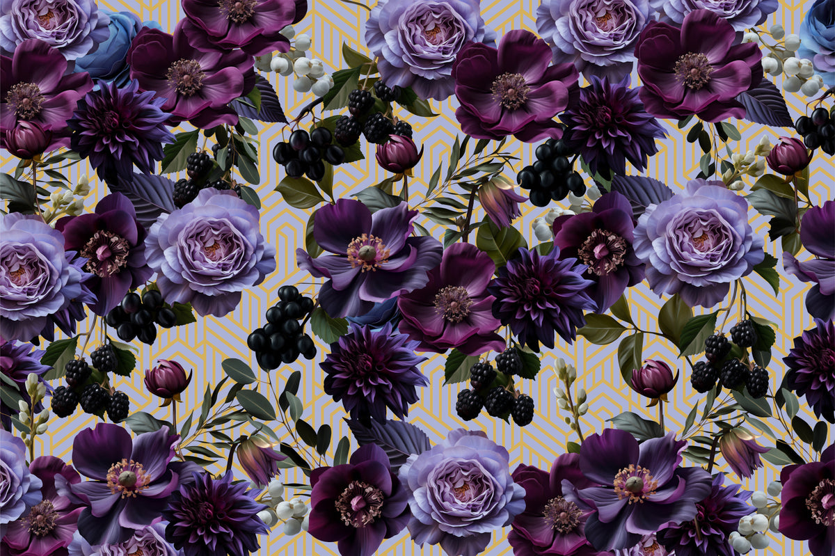 Luxe Floral Deco Wall Mural -2759462