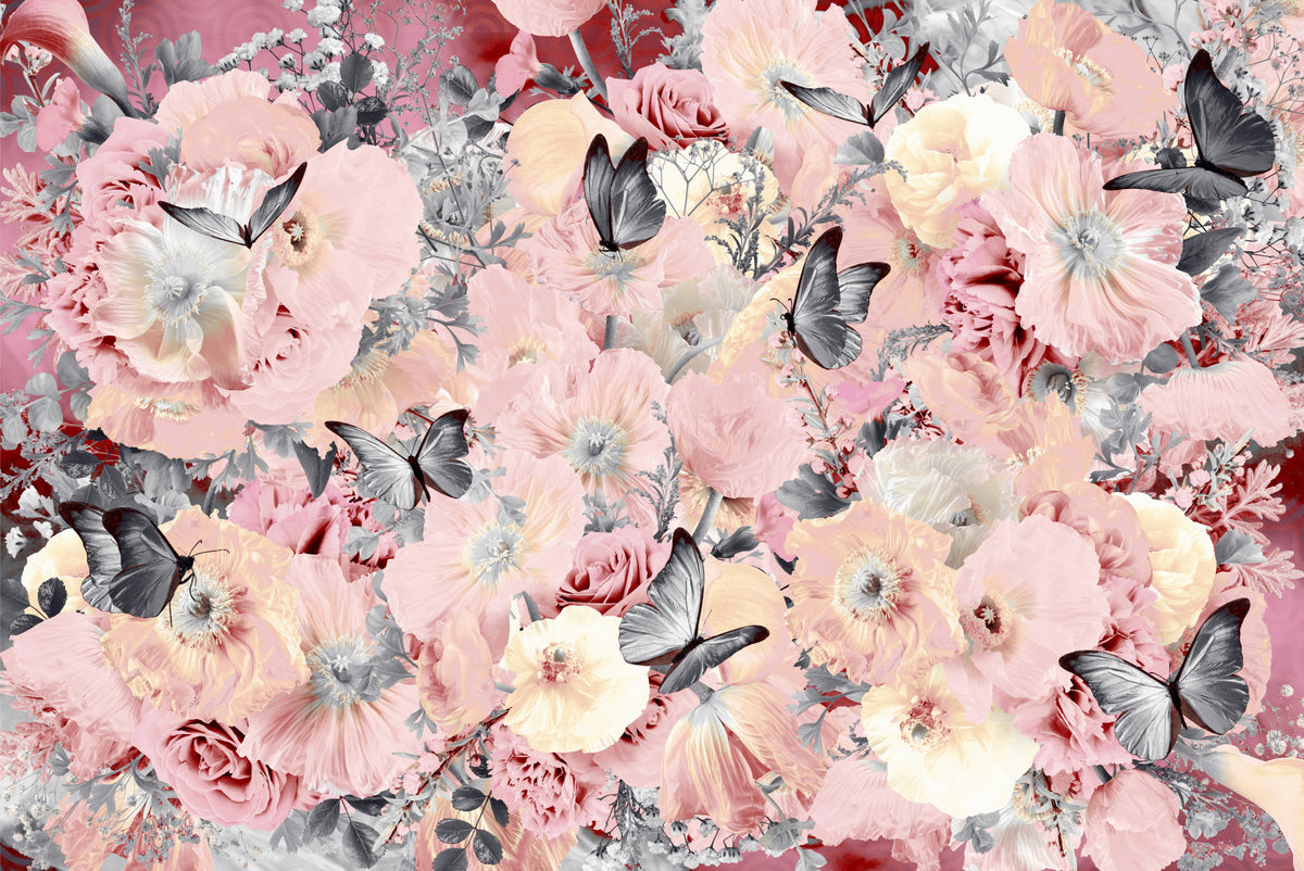 Butterfly Blooms Wall Mural -2620663 in your room — zoomed