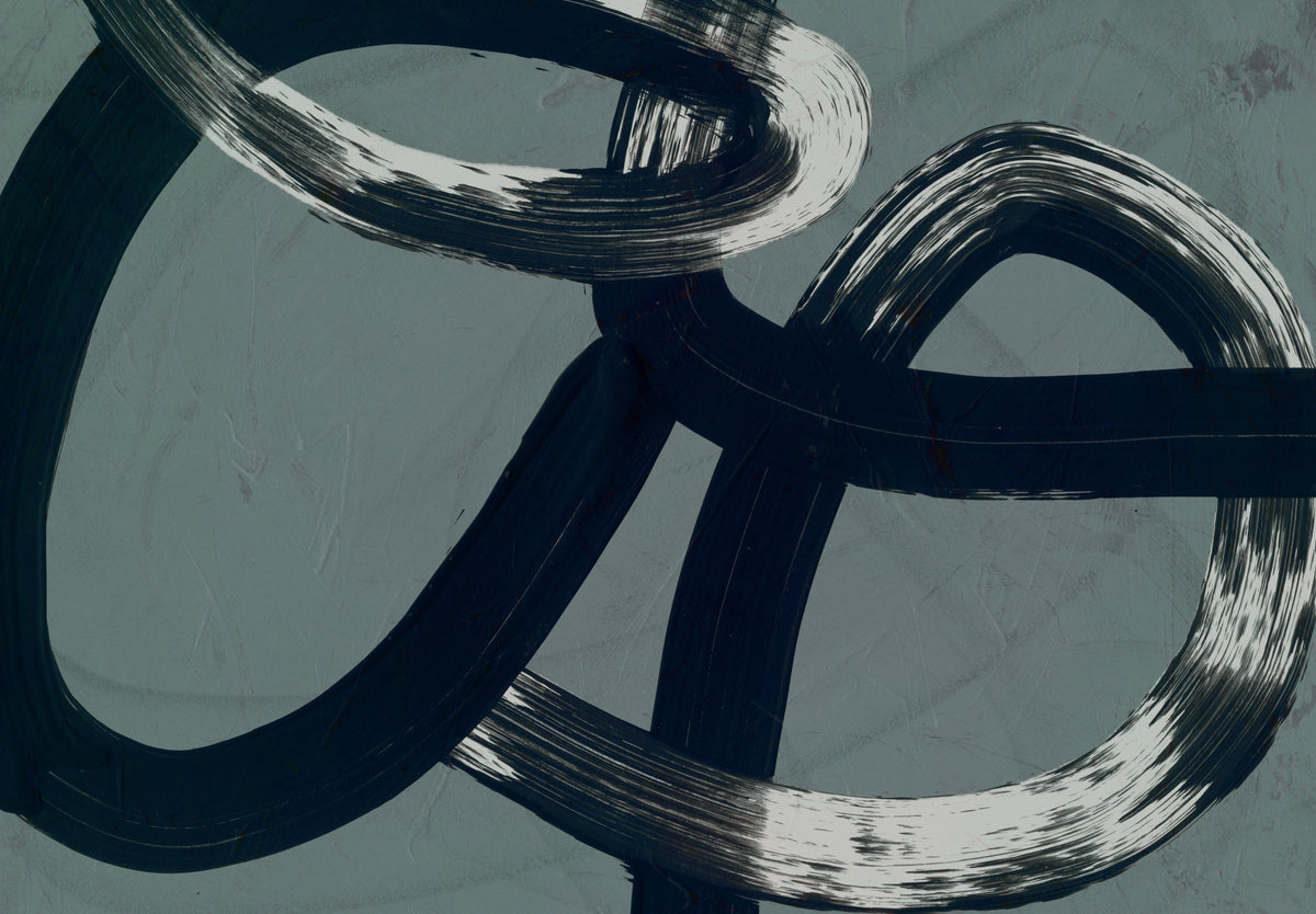Ink Flow Abstract Curves Wall Mural - 2909265 in your room — zoomed