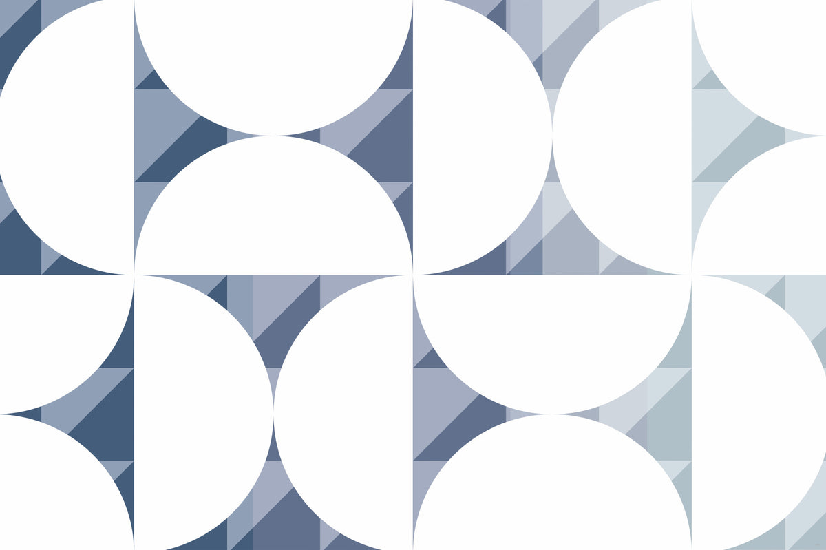 Geometric Blues Wall Mural - 2761196 in your room