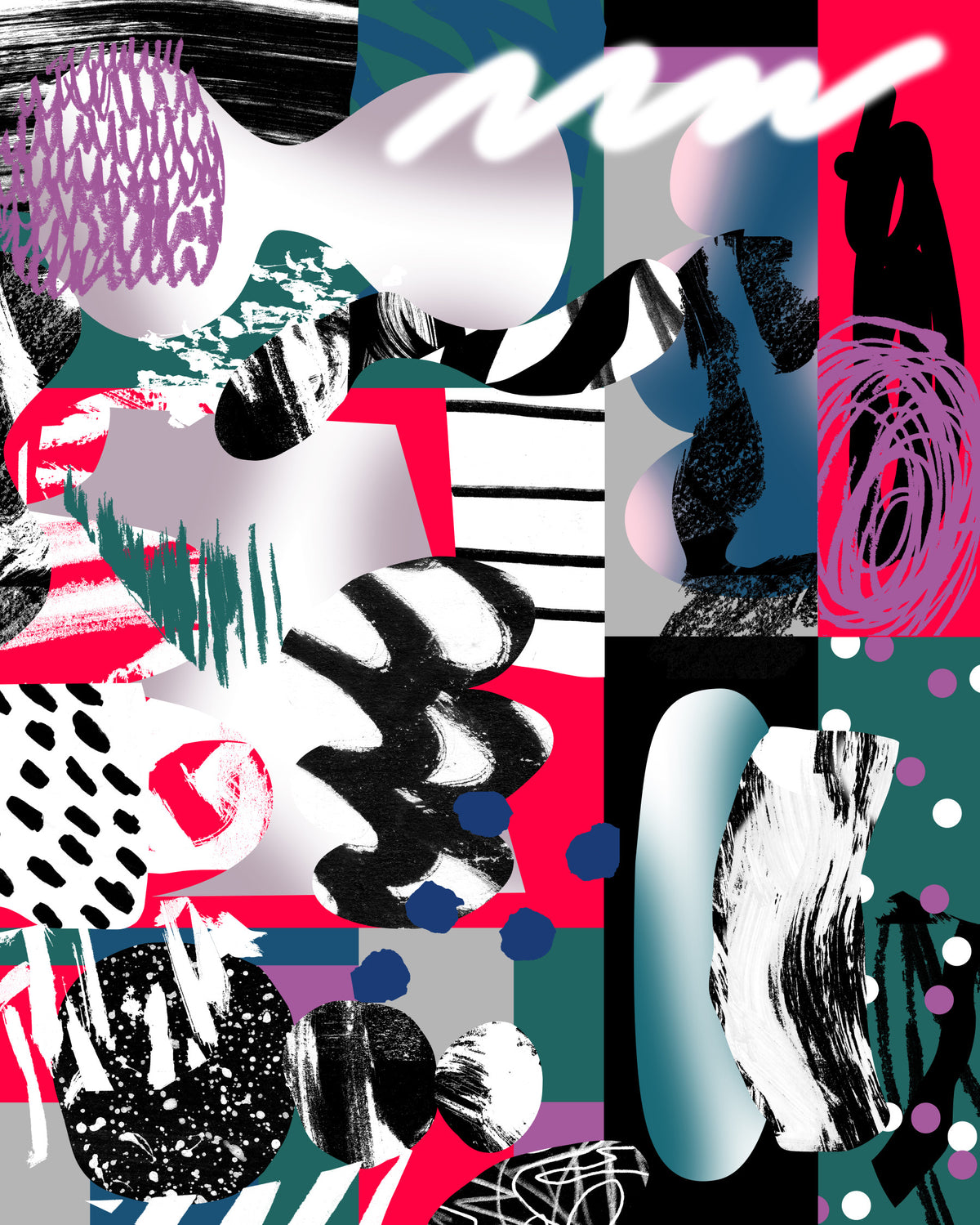 Color Clash Wall Mural in your room