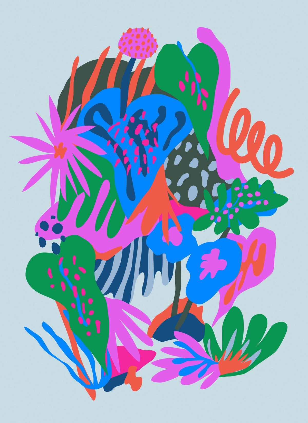 Secret Garden Wall Mural in your room — zoomed