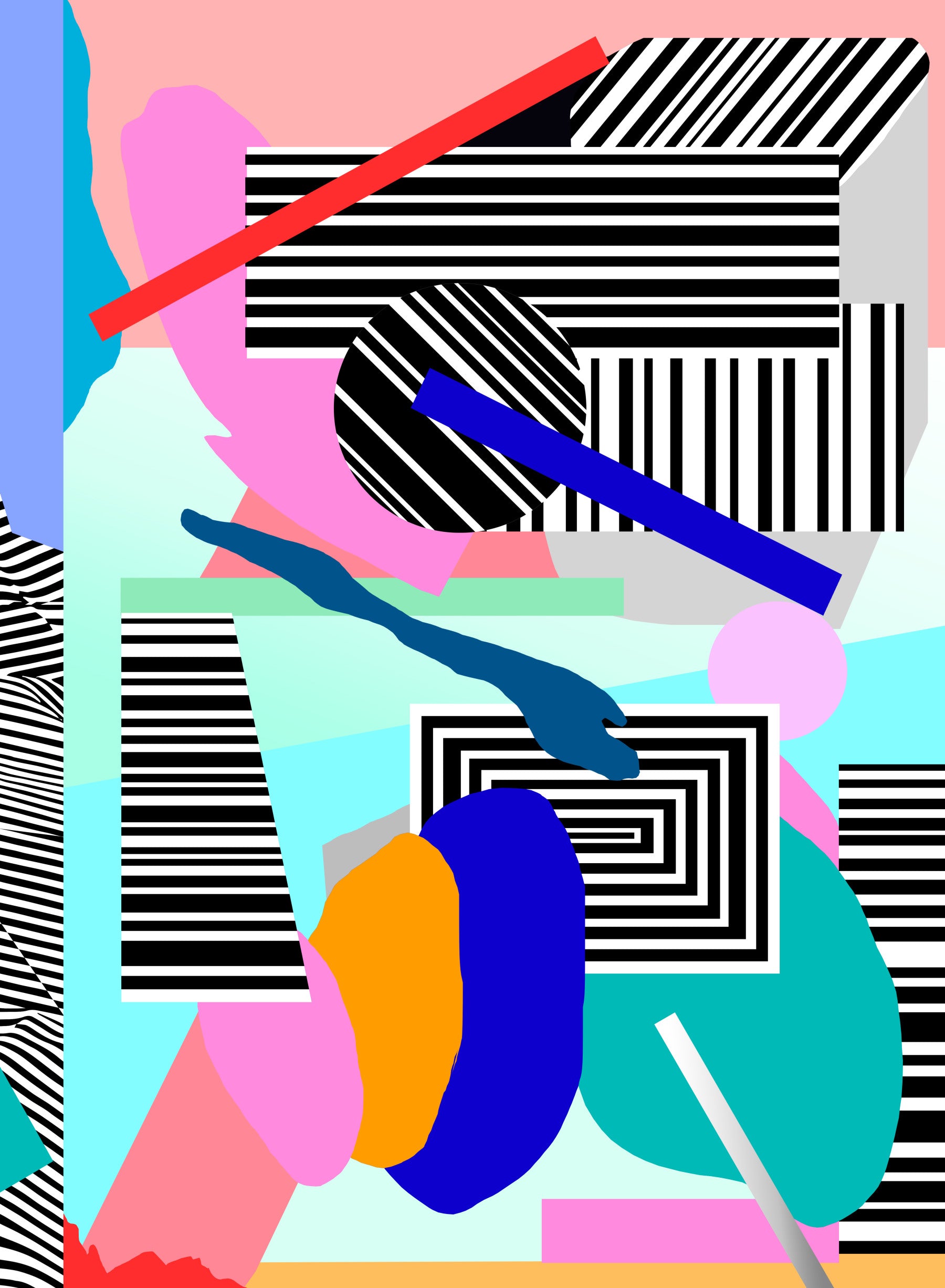 Pop Geometry Wall Mural