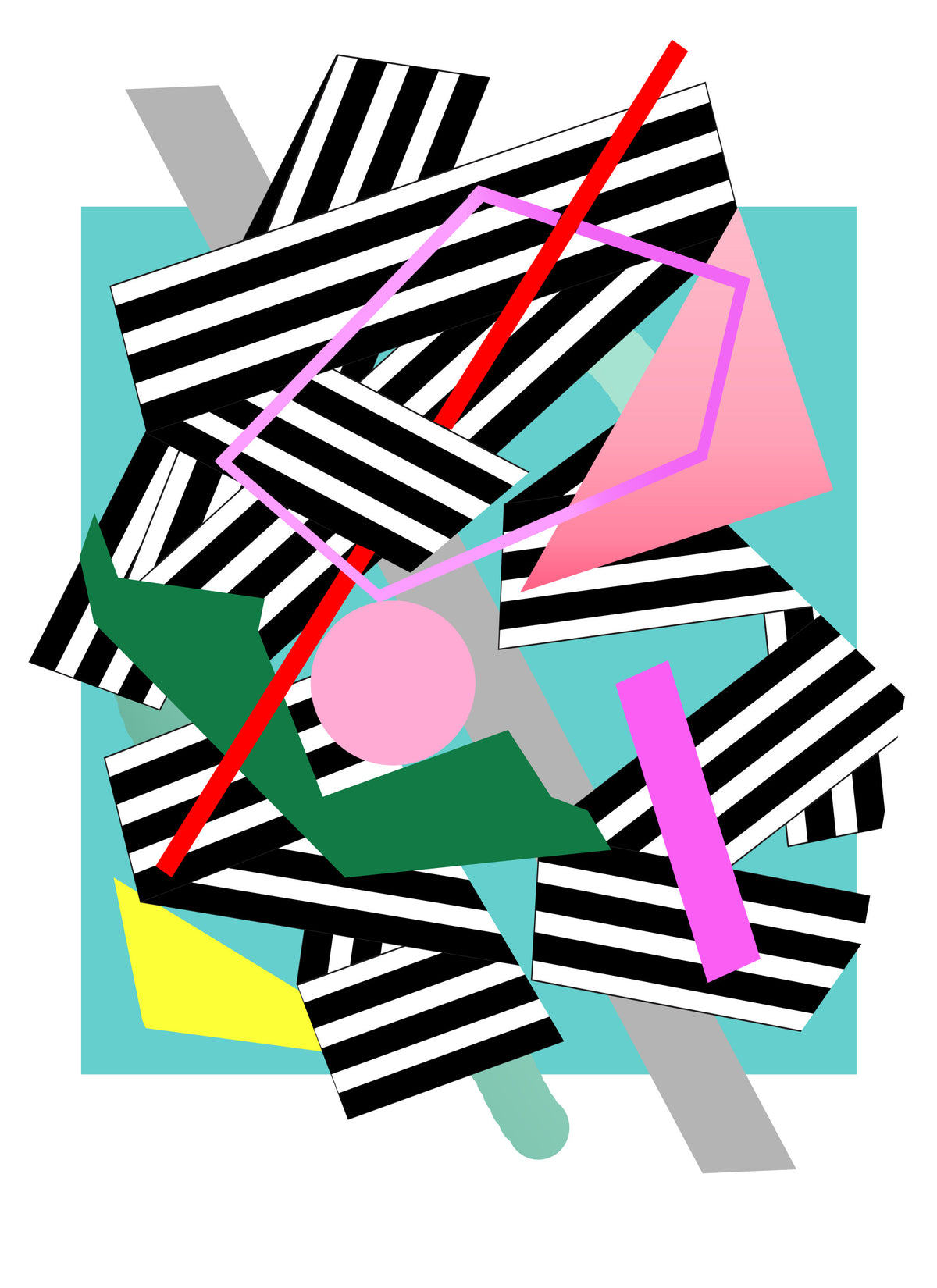 Stripped Chaos Wall Mural in your room