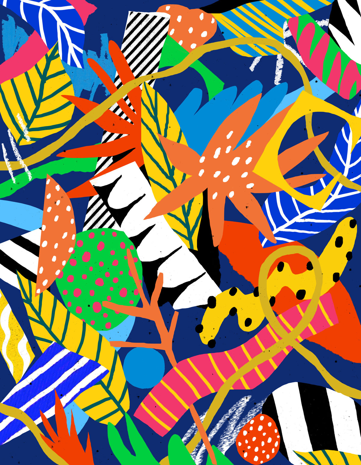 Jungle Wall Mural in your room — zoomed