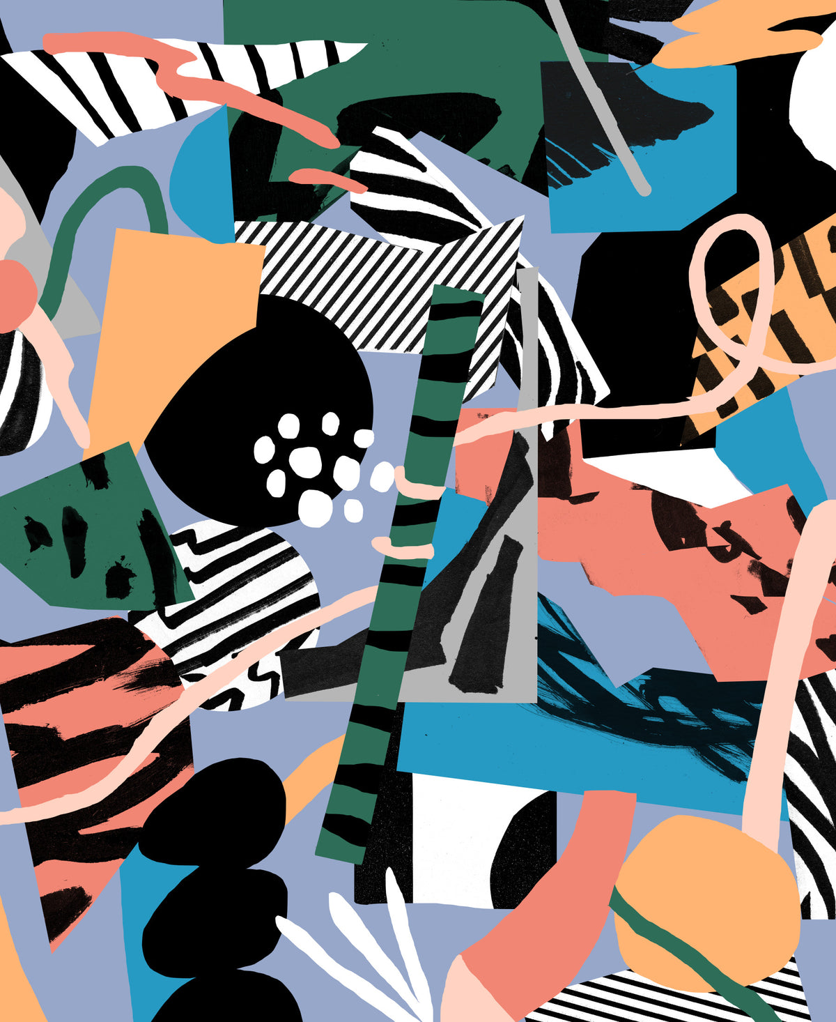 Abstract Shapes Wall Mural in your room — zoomed
