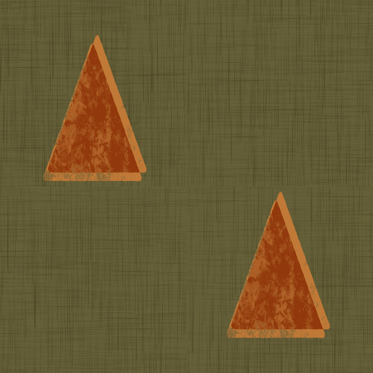 Japandi Triangle Grove - Olive Grove Minimal Mid Century Trees Wallpaper⁠ in your room