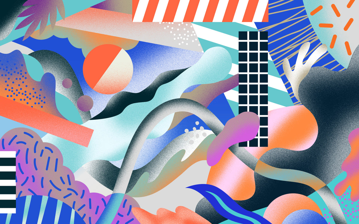 Grain Universe Wall Mural in your room — zoomed