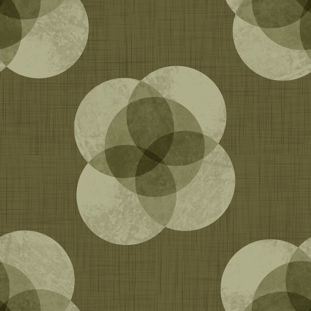 Japandi Petal - Olive Minimal Modern Floral Wallpaper⁠ in your room — zoomed