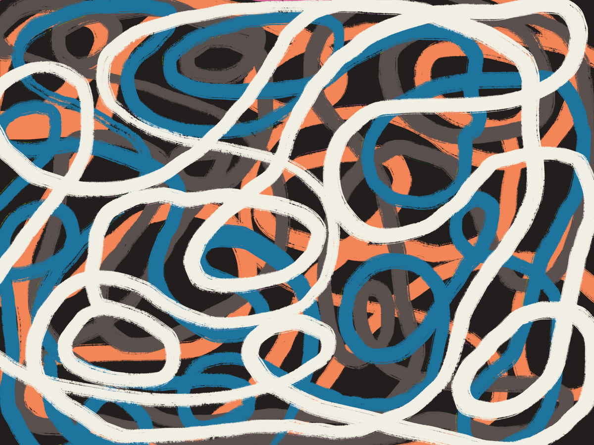Brushstroke Maze Wall Mural - 2630428 in your room