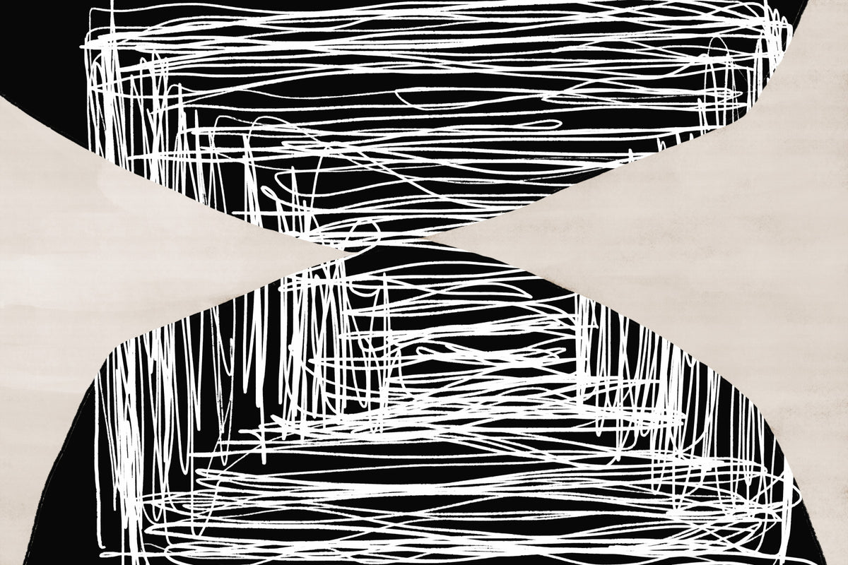 Geometric Scribbles Wall Mural -2711793 in your room — zoomed