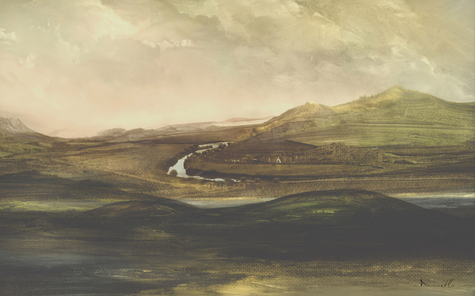 Painted Valley Vista Wall Mural -2925053