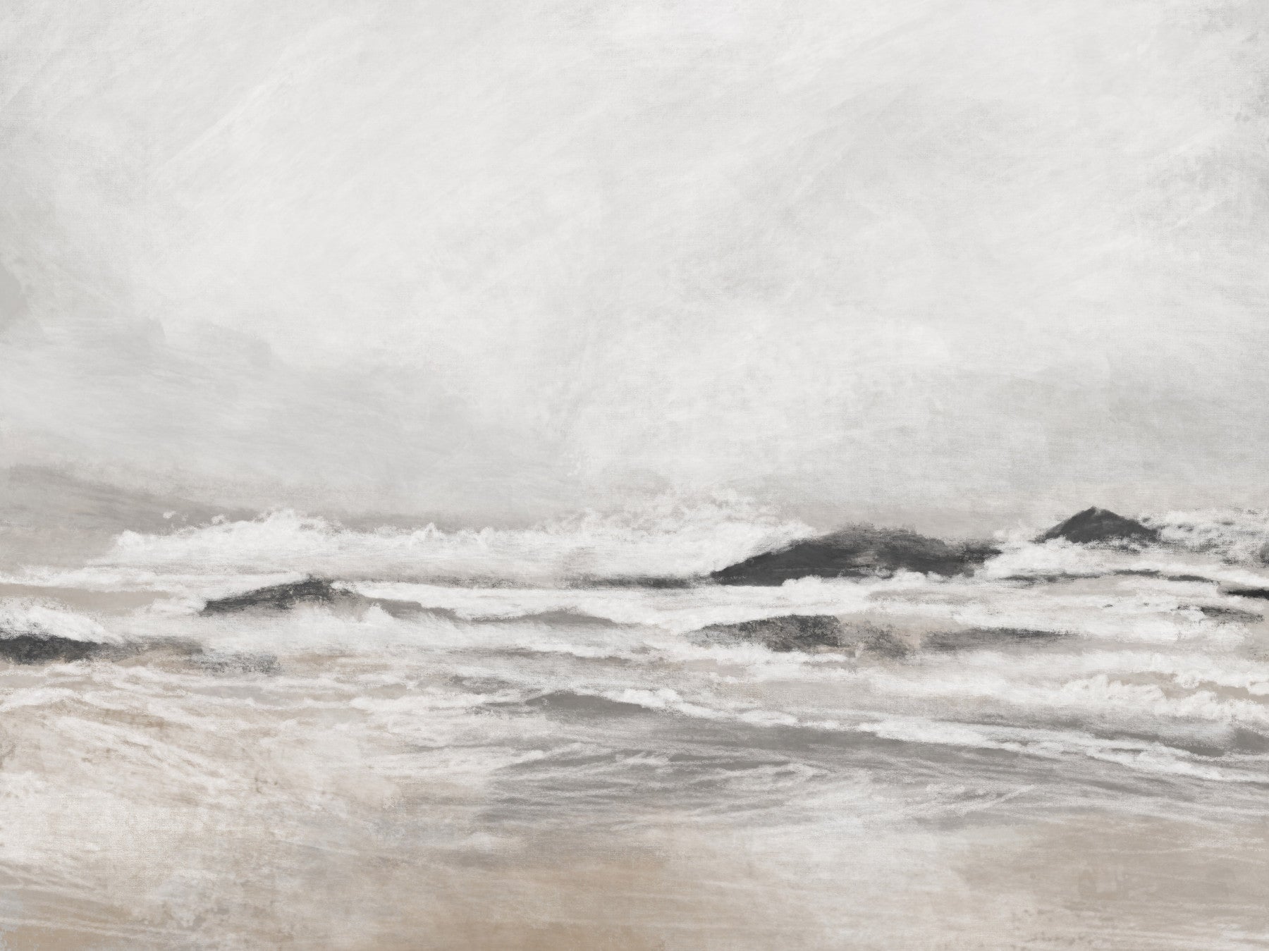Misty Coast Wall Mural -2923035