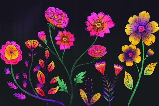 Luminous Floral Whispers Wall Mural