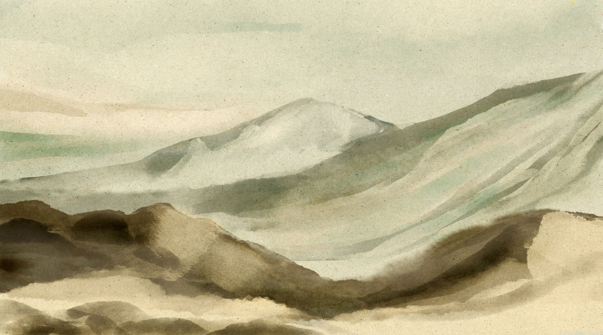 Watercolor Mountainscape Wall Mural -2874338 in your room — zoomed