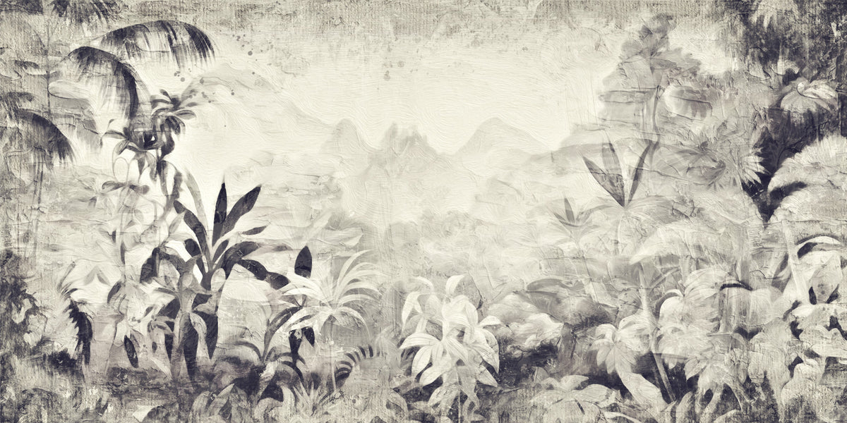 Monochrome Jungle Dream Wall Mural -2530925 in your room