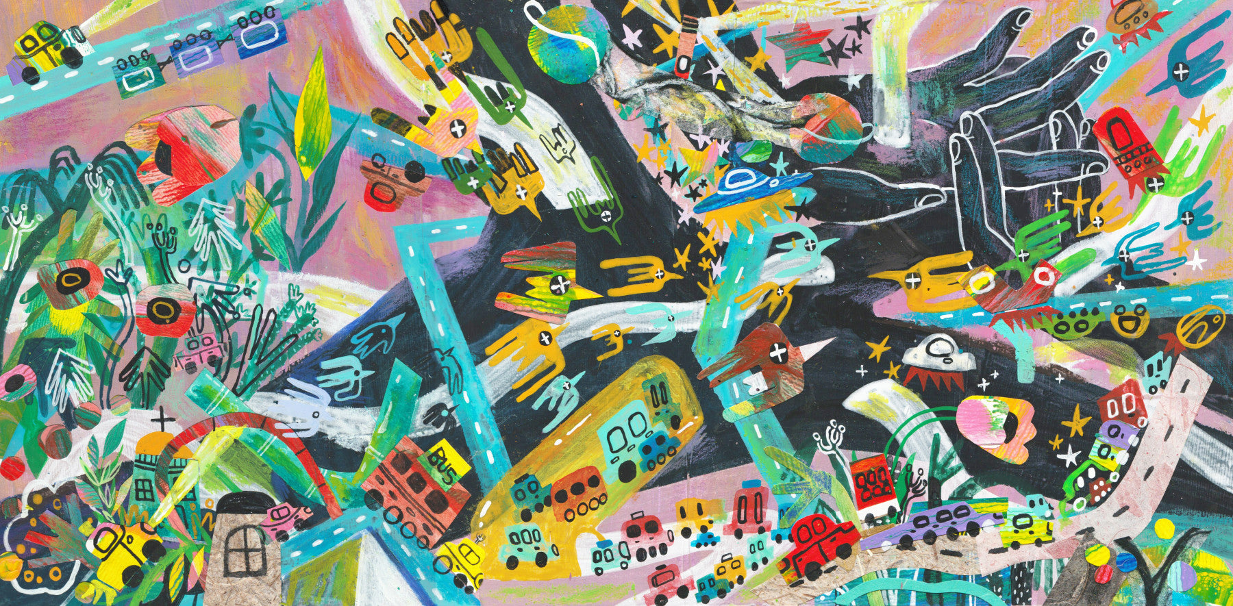 Urban Sprawl Symphony Wall Mural -2574515 in your room — zoomed
