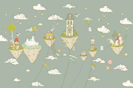 Dreamy Sky Islands Wall Mural -2759477
