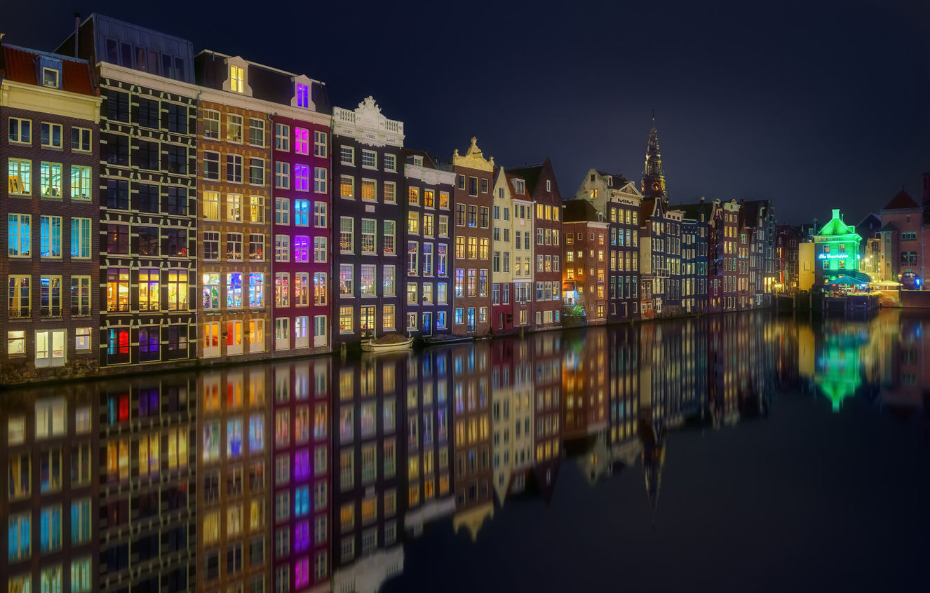 Amsterdam Nights: City Lights Wall Mural -2268523