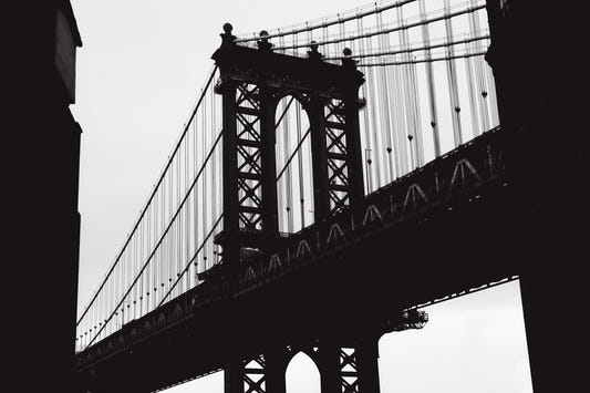 Urban Span: Bridge Silhouette Wall Mural -2333759
