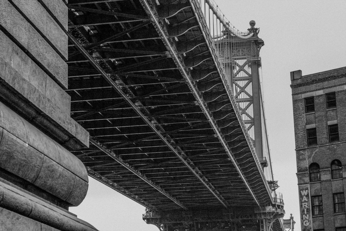 Urban Arch: Black & White Bridge Wall Mural -2121314 in your room