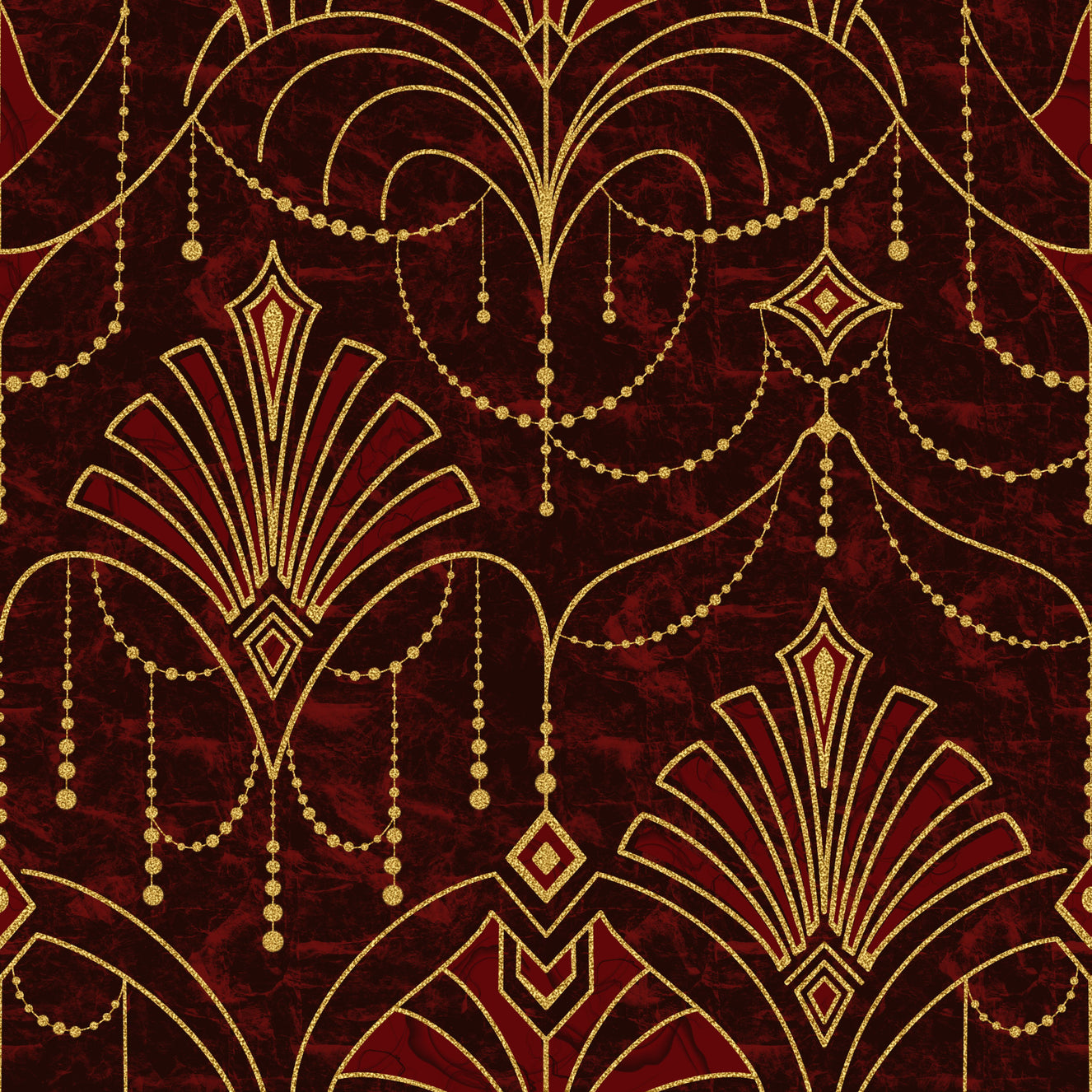 Ruby Deco Radiance Wallpaper⁠
