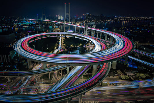 City Flow: Light Trails Wall Mural -2356172