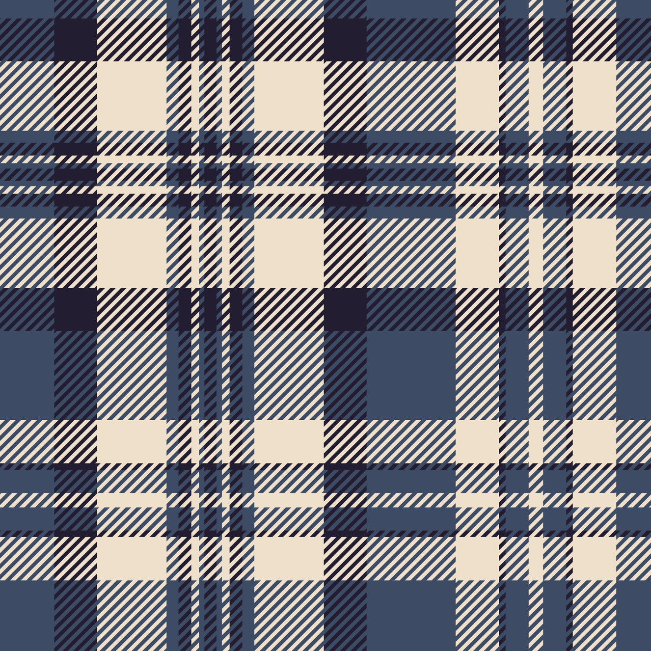 Navy Tartan Checks Wallpaper⁠