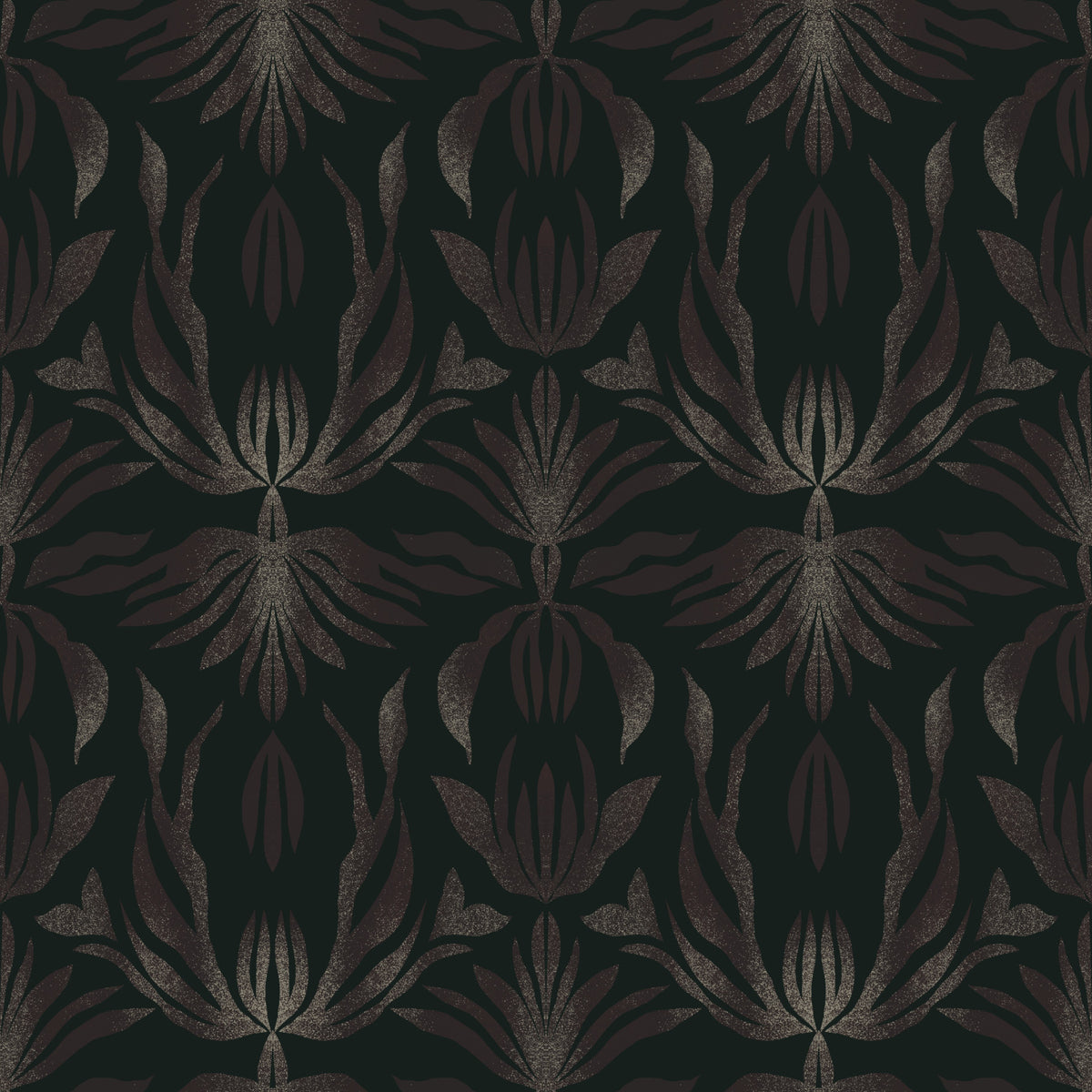 Bronze Floral Fantasy Wallpaper⁠ in your room