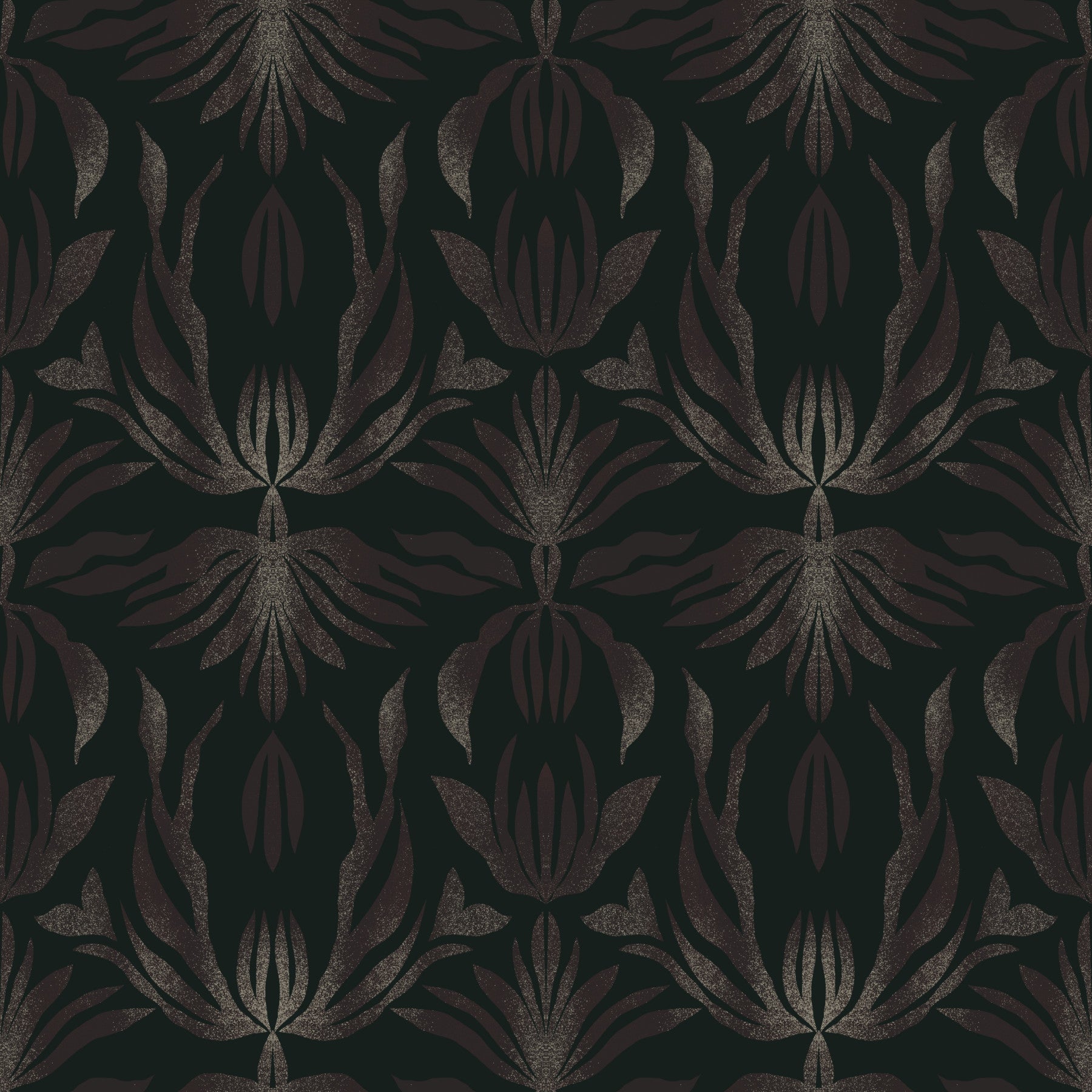 Bronze Floral Fantasy Wallpaper⁠
